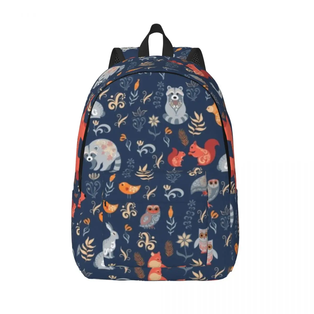 

Fox Bear Raccoon Canvas Backpacks Fairy Tale Forest Lightweight Cute Backpack Elementary School Bags