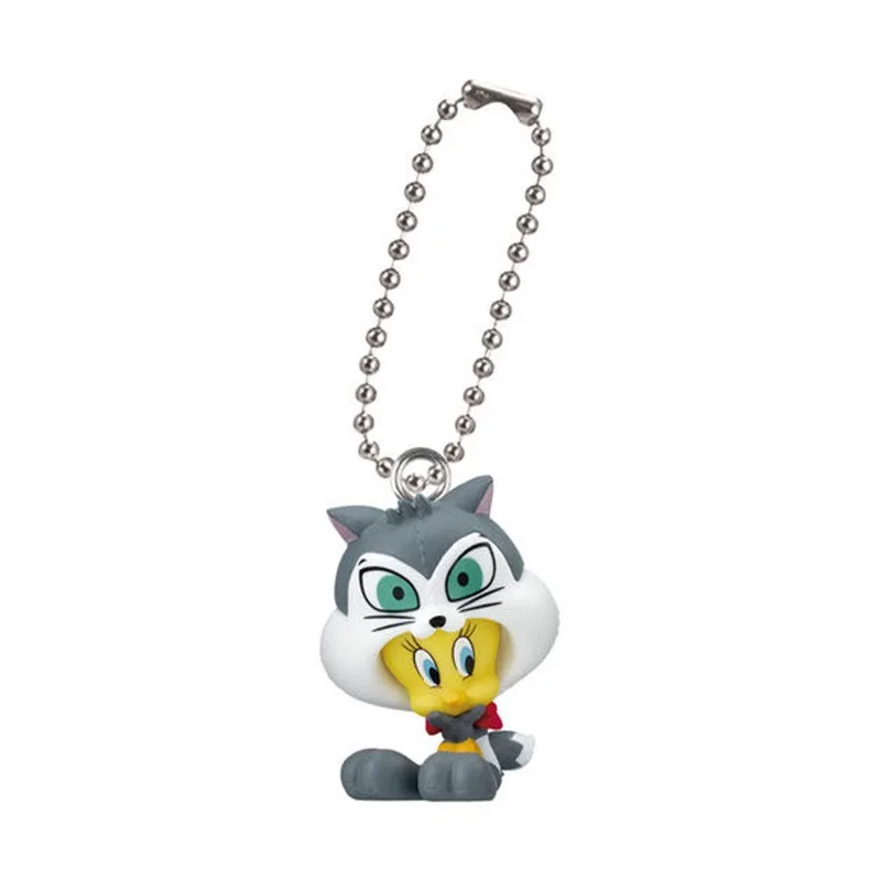 Фото Оригинальный брелок-качели Bandai Looney Tunes с Твити, Багзом Банни, Тазом, Сильвестром, 6 стилей, Гашапон, мультяшный, в наличии №5