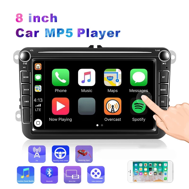 

Car Android Auto Carplay 8 Inch 2 Din MP5 Player For Golf 5 6 Jetta MK5 MK6 Tiguan CC Passat 6RD035187B
