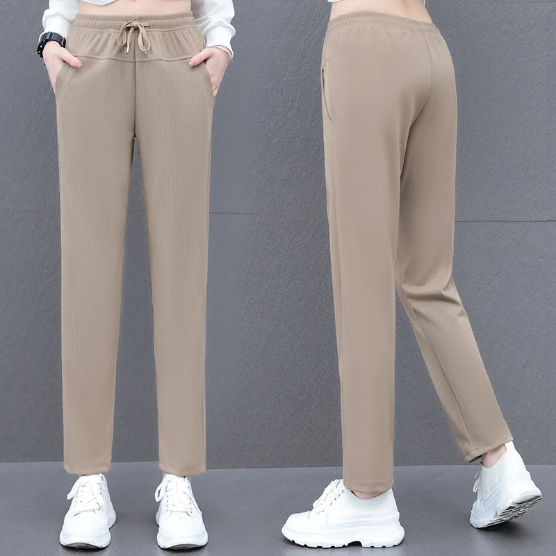 Женские Повседневные Спортивные Брюки С Высокой Талией Весенне-осенние Удобные