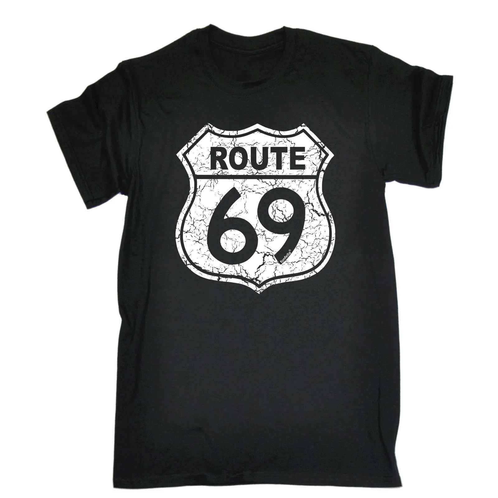 

New 100% cotton Funny Route 69 Joke Rude Highway Classic Us Road T-Shirt. Men's Summer Cotton Short Sleeve O-Neck T Shirt