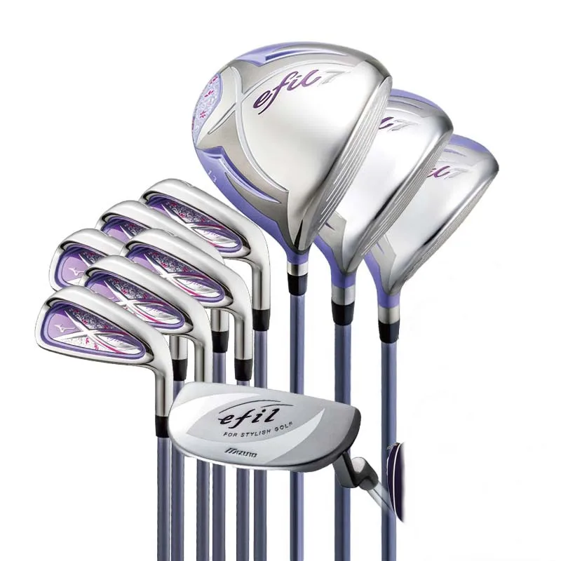 New Women Golf Clubs Efil Compelete Set of Clubs Golf Driver 3 5 Wood Irons Bag L Flex Graphite Shaft