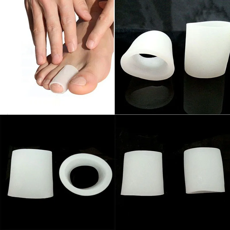 

1Pair =2Pcs Silicone Gel Toe Tube Foot Corns Remover Blisters Gel Bunion Toe Finger Protector Body Massager Insoles Health Care