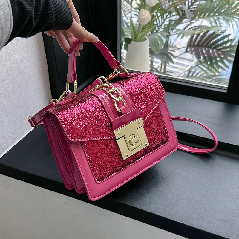 2023 New Fashion Sequin Shoulder Messenger Crossbody Bags Women Handbag Luxury Vintage Ladies Clutch Casual Totes Female Purse