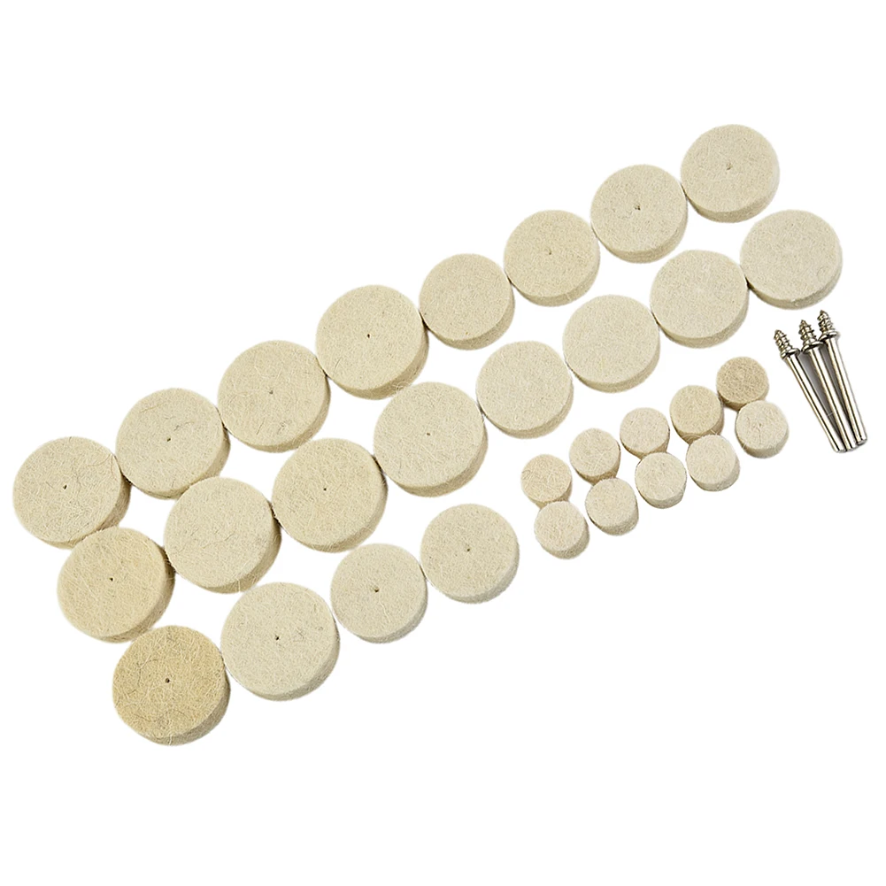 

33Pcs/set Buffing Wheel Kit Polishing Wheel Polisher Pads Wool Wheels Rotary Tool Accessory 3mm Abrasive Tools