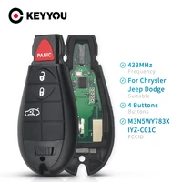 keyyou 31 button smart remote car key id46 chip for chrysler m3n5wy783x iyz c01c 433mhz for chrysler jeep grand cherokee
