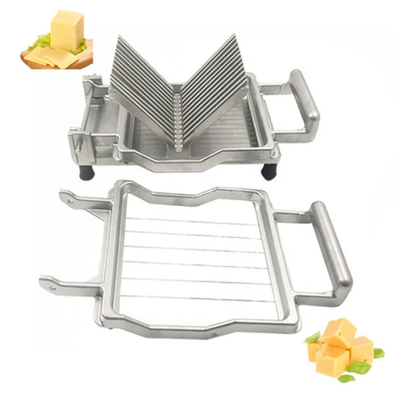 

2022 New Arrival Stainless Steel Manual Cheese Block Cutter Cheese Cutting Machine Upgraded Version with Foot Stand