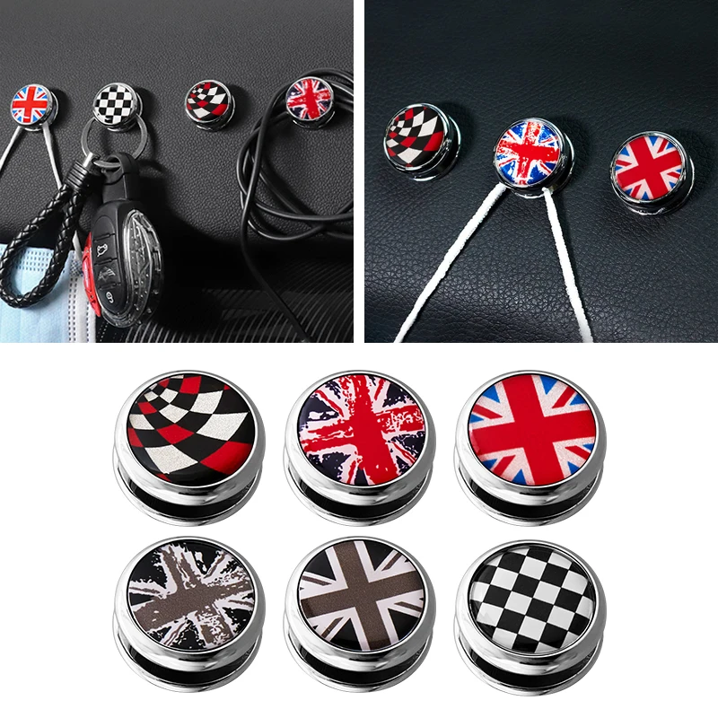 

Car Fastener Cable Key Alloy Hook Up Holder Storage Clip Sticker For Mini Cooper One JCW F54 F55 F56 R50 R53 R57 R58 R59 R60 R61