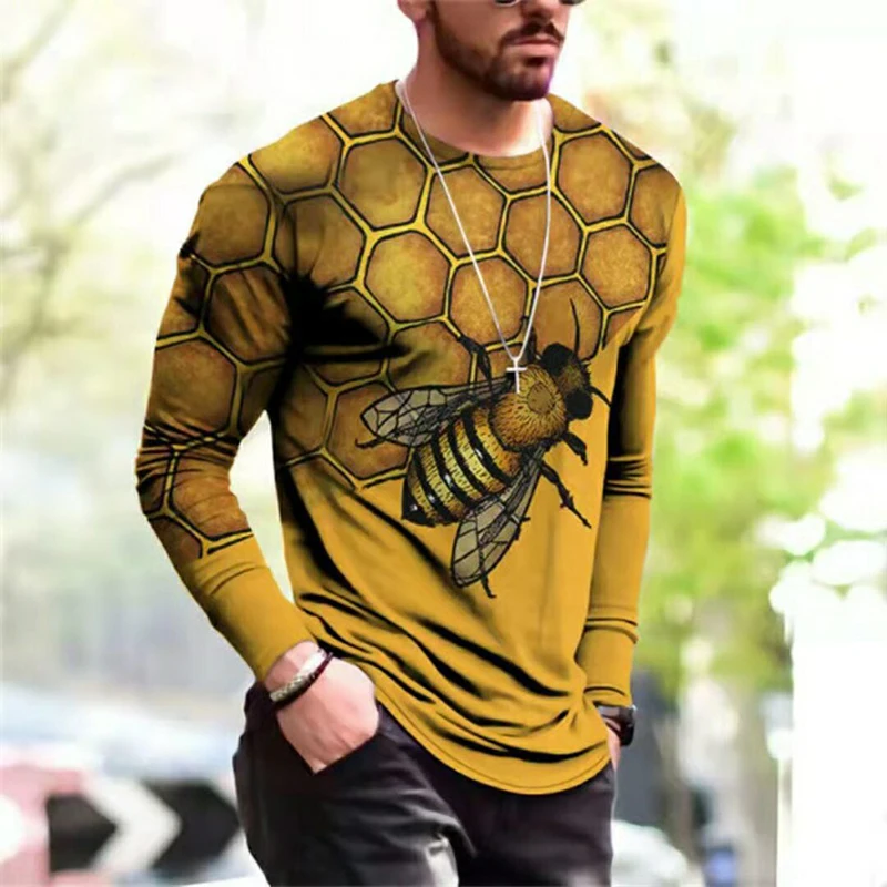 

2022 New Men's Casual Sports 3d Animation Printing Men's Long Sleeve Street Trend Youth Round Neck Pullover