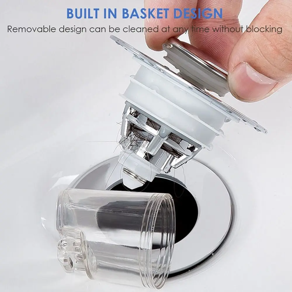 

1Pcs Universal Wash Basin Bounce Drain-Filter Strong Durable Sink Strainer Insect-proof Deodorant Bath Plug
