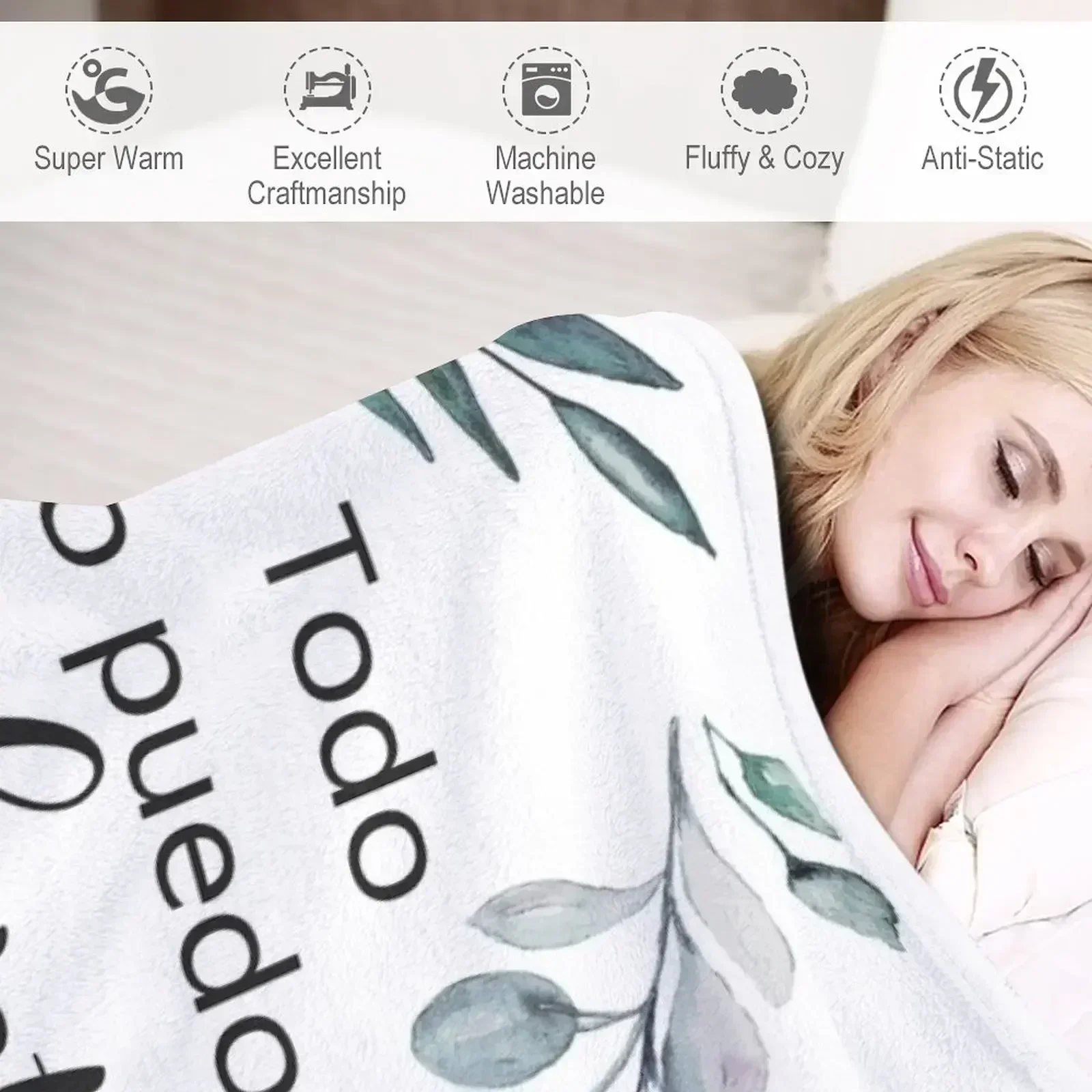 TODO LO PUEDO EN CRISTO QUE ME FORTALECE Плед Мягкие покрывала Меховые одеяла