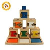 montessori baby toys parish wooden with box lockbox sensorial learning educational child puzzle games training toys for children