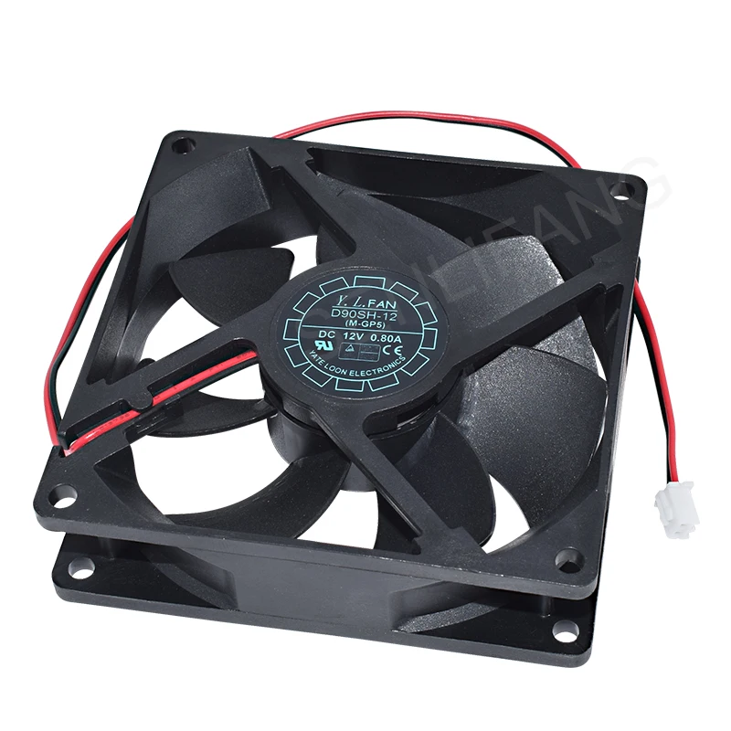Band New Cooler D90SH-12 9025 90MM 9CM DC 12V 0.27A 2 Wires Chassis Cooling Fan