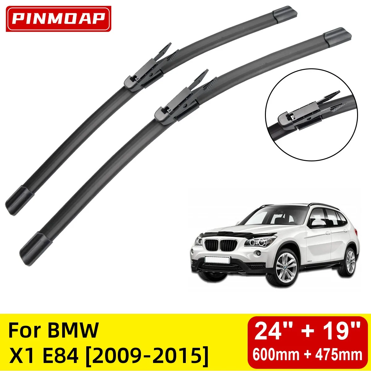 

Front Wiper Blades For BMW X1 E84 2009-2015 Windshield Windscreen Window 24"+19" 2009 2010 2011 2012 2013 2014 2015