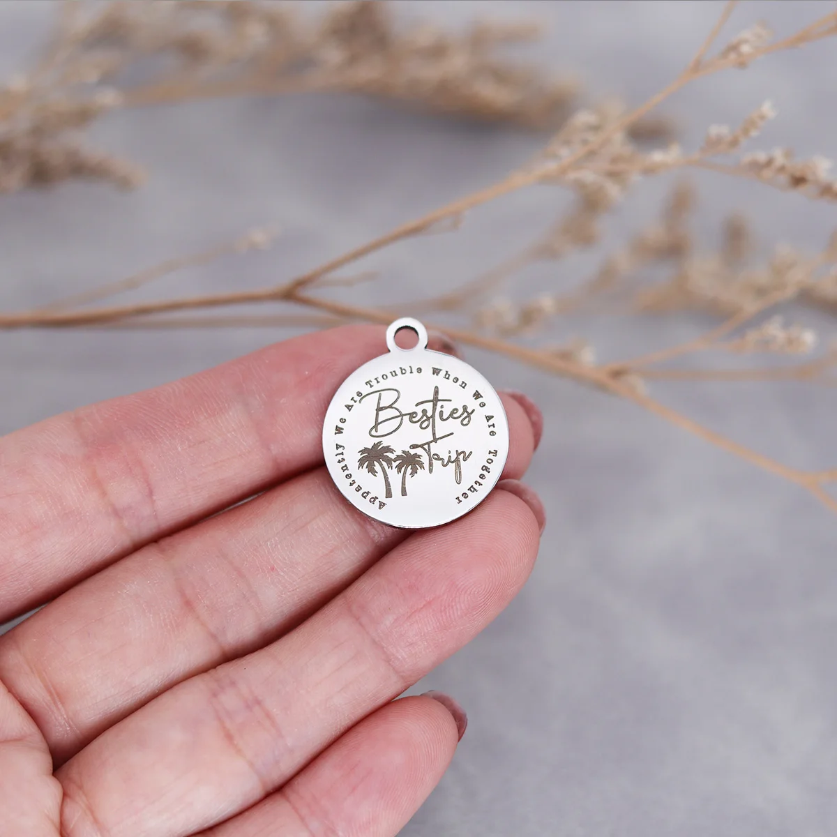 3 шт./партия, браслет из нержавеющей стали с лазерной гравировкой