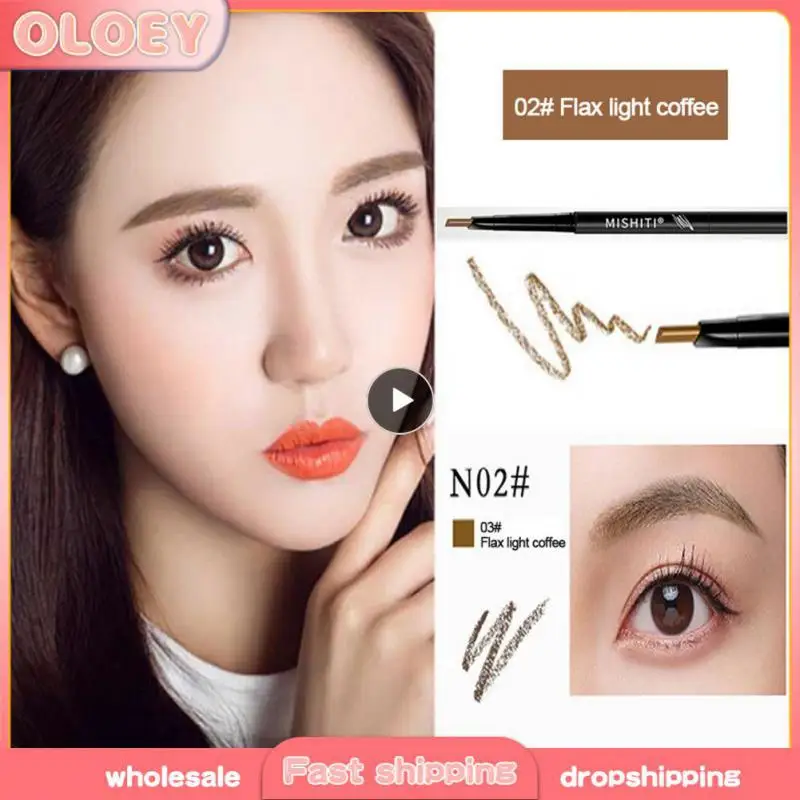 

Eyebrow Pencil +Replacement Refills Cosmetics Set Waterproof Sweatproof Long Lasting Eyebrow Pen Makeup Tools TSLM1