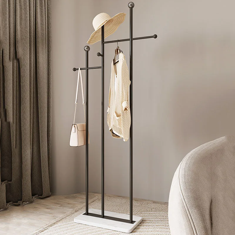 

Вешалка для одежды в спальню, черный минималистичный стеллаж для одежды в скандинавском стиле, портативная металлическая мебель для прихожей