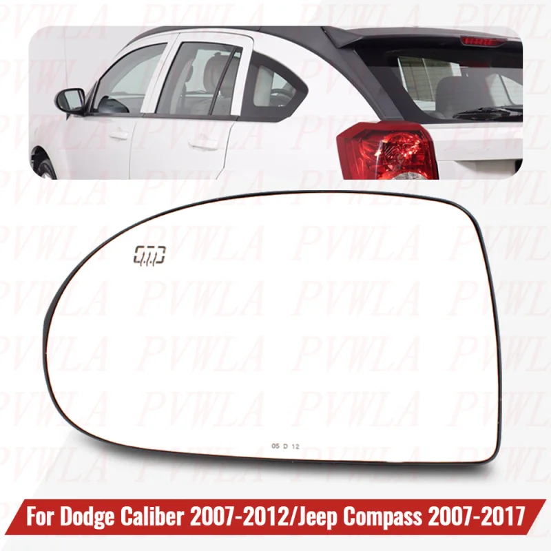 Стекло зеркала заднего вида с подогревом левой стороны 68000023 AA для Jeep Compass/Dadge Caliber 2007 2008 2009 2010 2011 2012