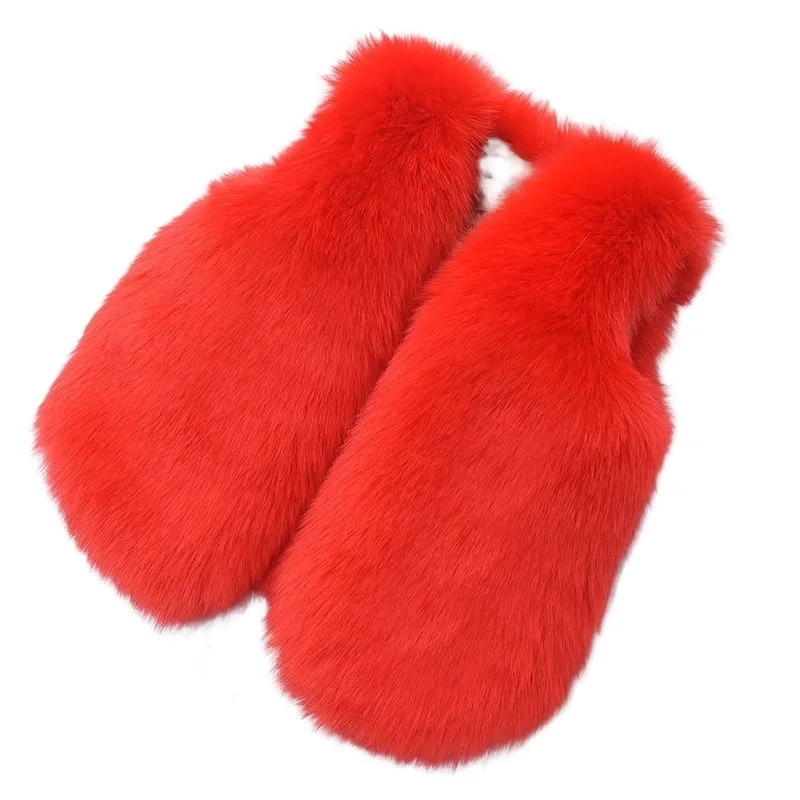 

Children Girls Fur Vest Autumn & Winter Fashion Thick Warm Colorful Waistcoat Kids Outerwear Baby Girl Imitate Fox Clothes