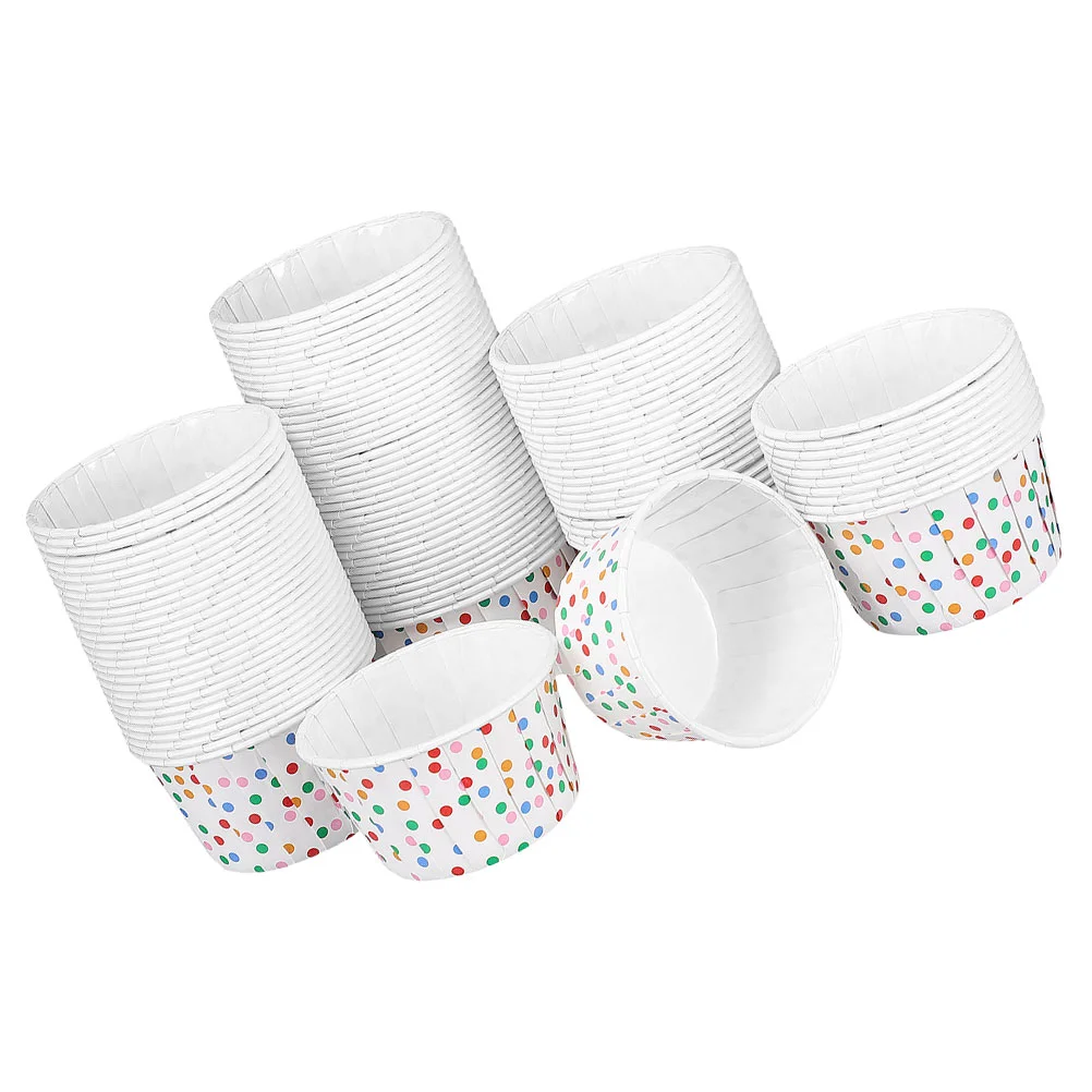 

200 Pcs Roll Up Cake Cups Muffin Wrappers Paper Baking Liners Cupcake Chocolate Ice-cream Bowls Cases Bun