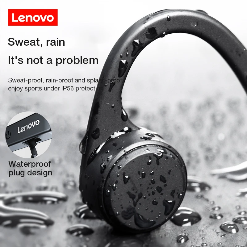 lenovo x4 bone conduction bluetooth earphone sport wireless headphones ipx5 waterproof neckband headphone bluetooth headset fone free global shipping