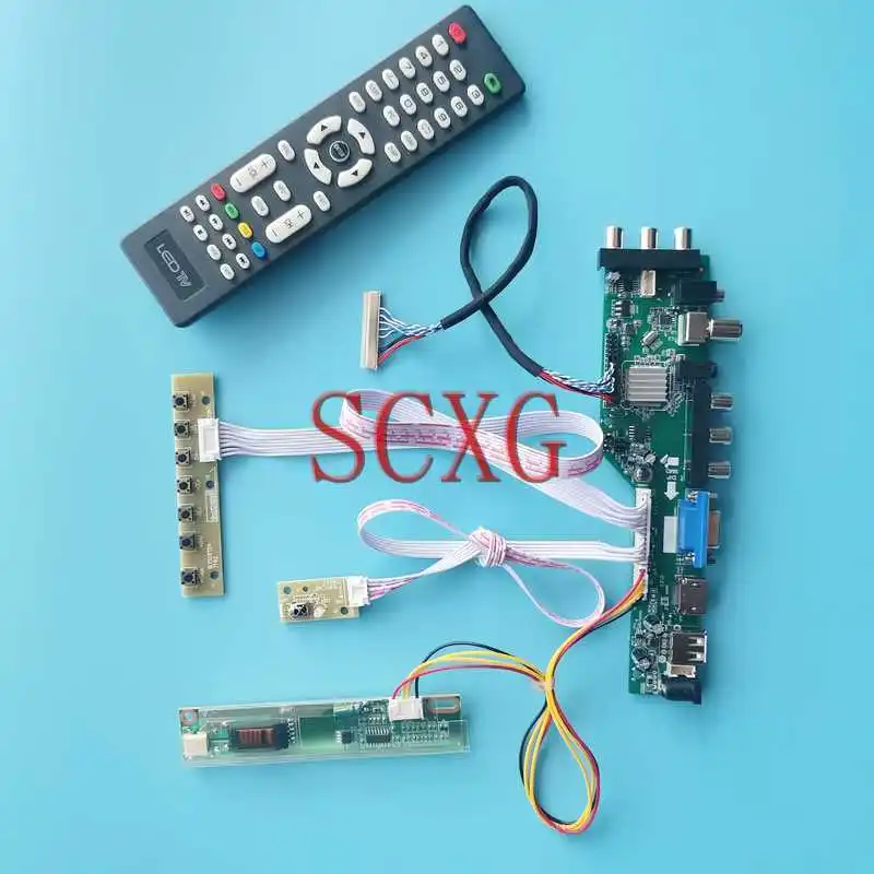 

3663 DVB Digital Controller Board Fit LQ150X1LBE1 LQ150X1LBE4 USB VGA AV HDMI-Compatible 1-CCFL 30 Pin LVDS DIY Kit 1024*768 15"