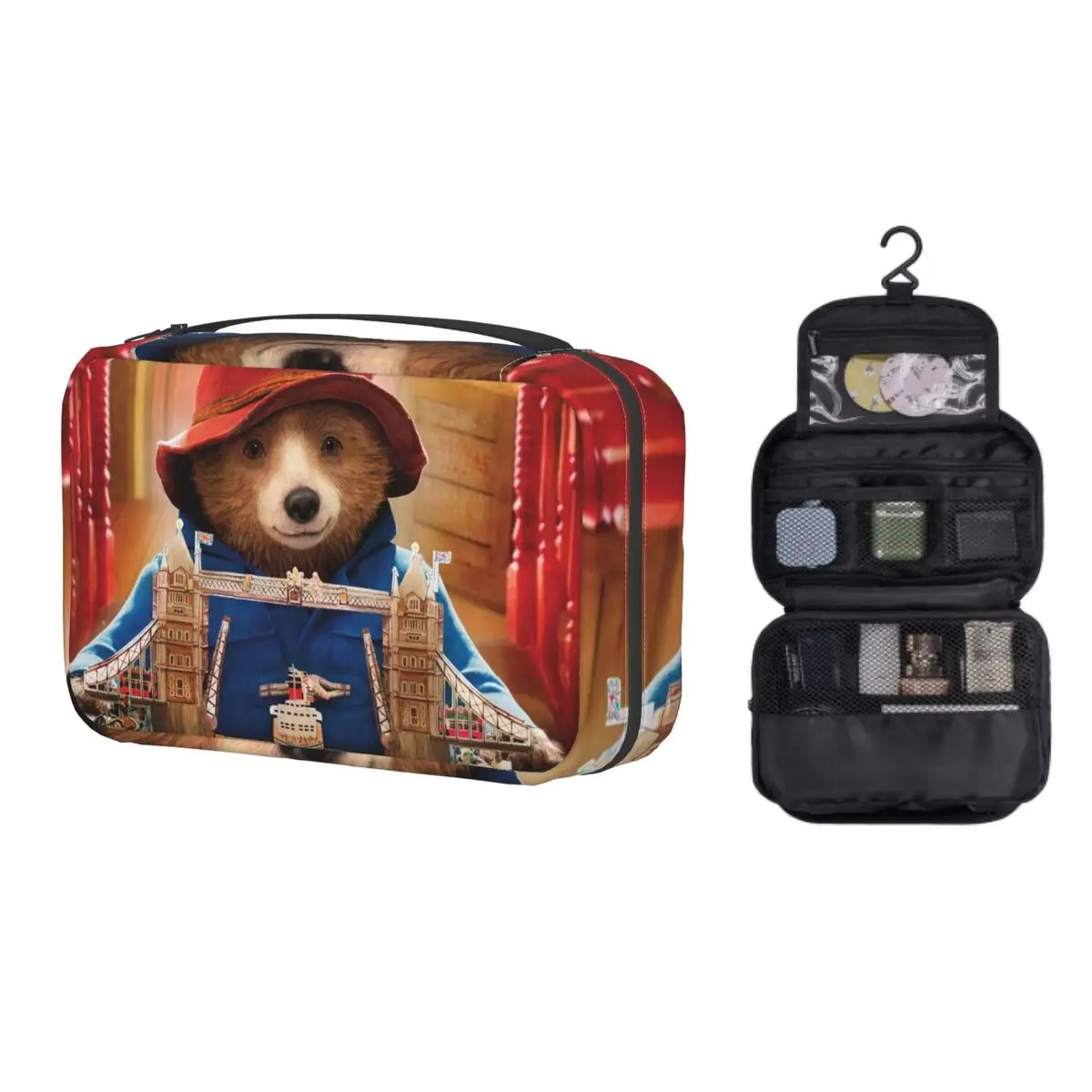 

Женская дорожная косметичка-органайзер с рисунком коричневого медведя