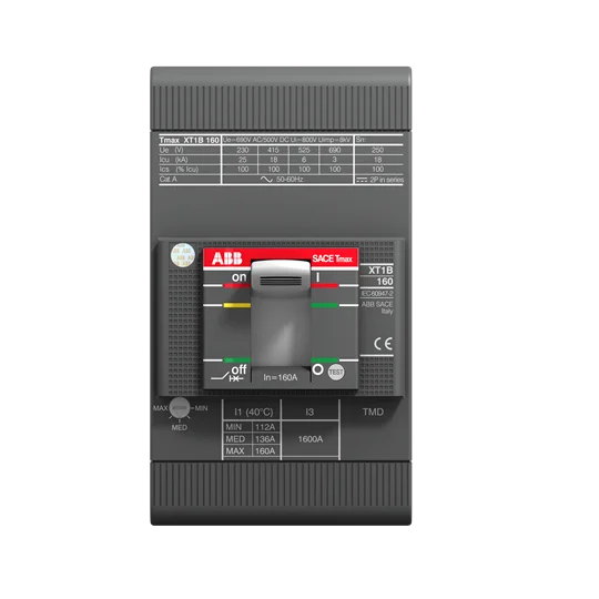 

ABB-China C.BREAKER T1N 160 FIXED 100A SACE Tmax 1SDA050922R1 T1N160 TMD100/1000 FFC 3P Moulded Case Circuit Breaker