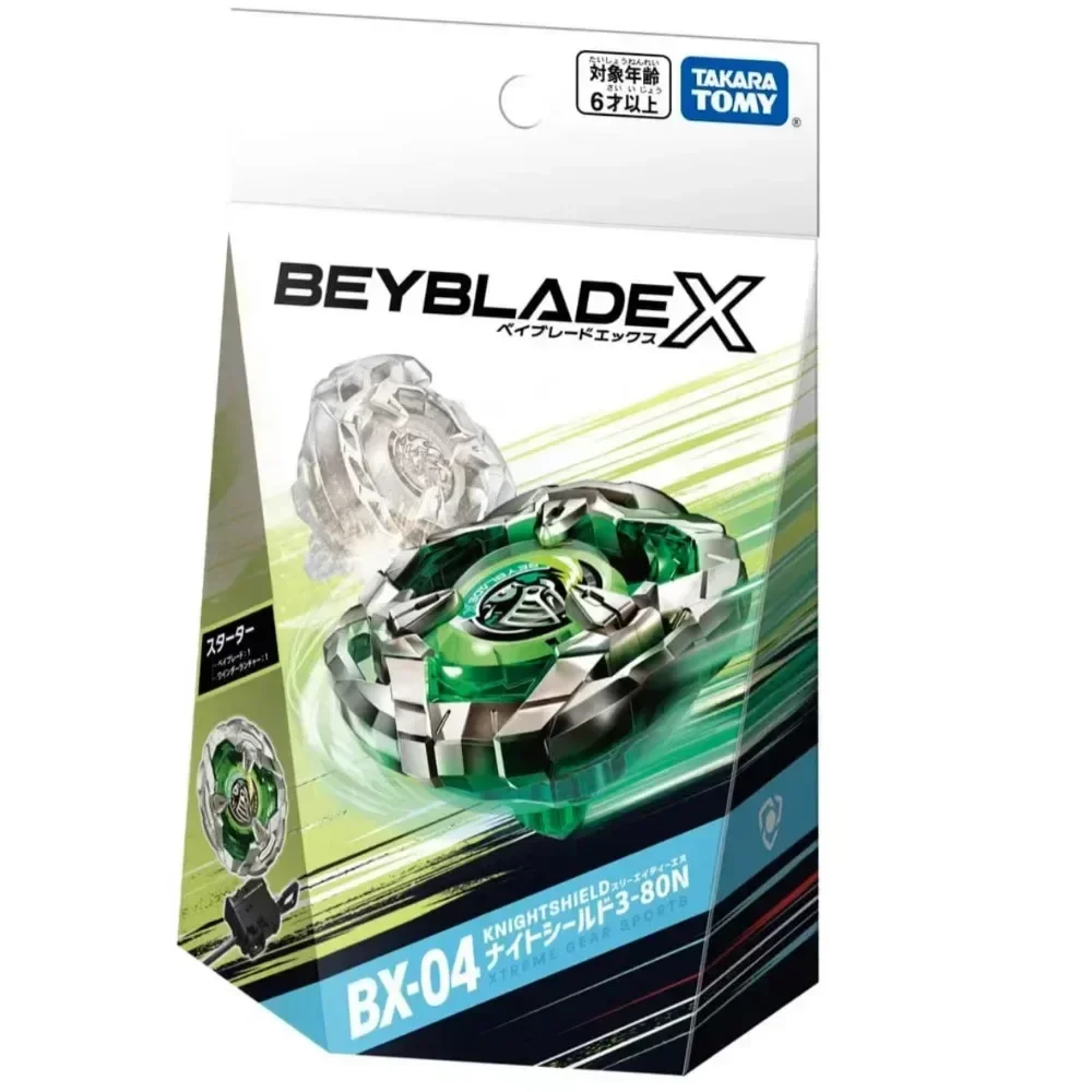 Оригинальный Takara Tomy Beyblade X BX-04 Starter Knight Shield 3-80N