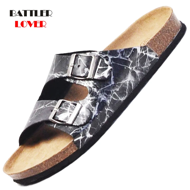 

Men Platform Shoes 2022 Summer Fashion Rainbow Clip Toe Flip Flops Rome Style Soft Cork Slippers Anti-skid Beach Women Sandals