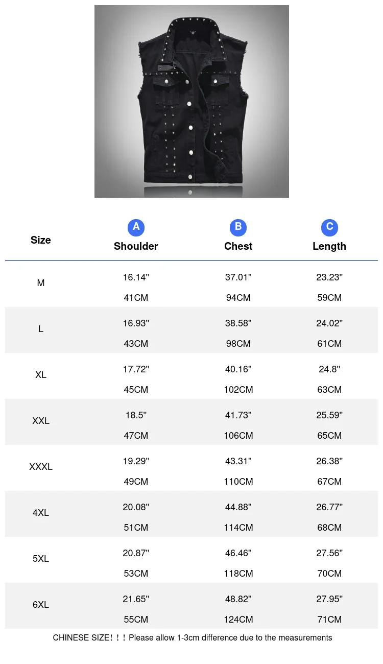 Жилет Maxulla мужской джинсовый хлопковая безрукавка в стиле панк/Ретро Уличная