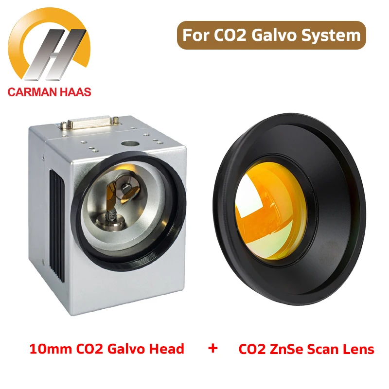 

Carman Haas CO2 гальванический сканер 10 мм гальво-голова + CO2 ZnSe сканер линзы для CO2 маркировка гравировка система Galvo