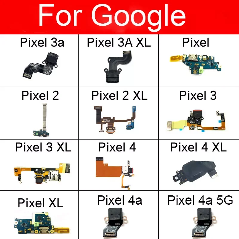 

Charging Port Flex For Google Pixel 2 2XL 3 3XL 3A XL 4 4XL 4A 5G Charger Port Dock Plug Connector Board Flex Cable PCB Part