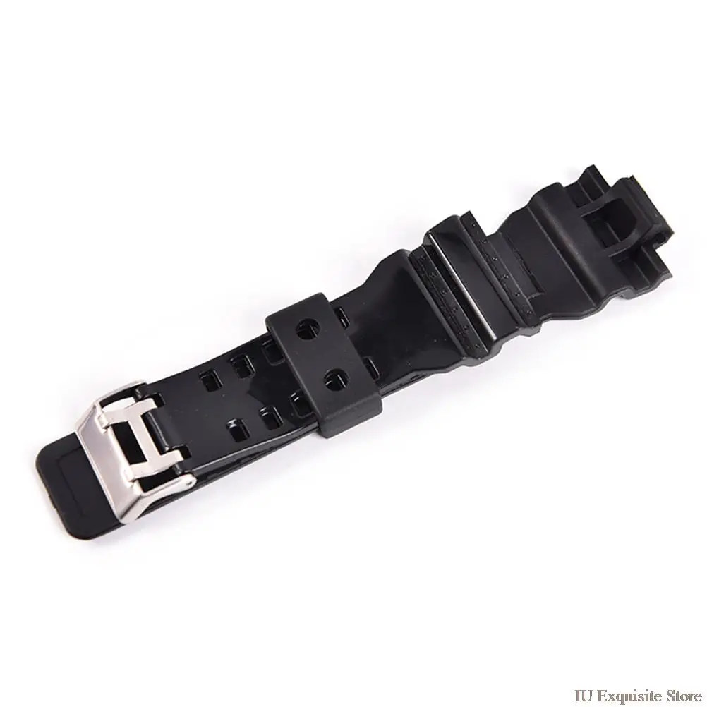 1 Pc Rubber Watchbands With 4 Spring Bars Tool Men Black Sport Diving Silicone Watch Strap Band For G-shock Accessories | Наручные часы