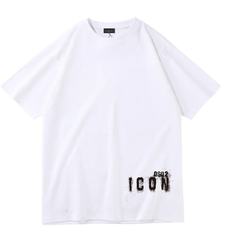 

2023 New Summer Men's Casual Short Sleeve T-shirt DSQ2 Letter Printing Casual Short Sleeve Round Neck T-shirt