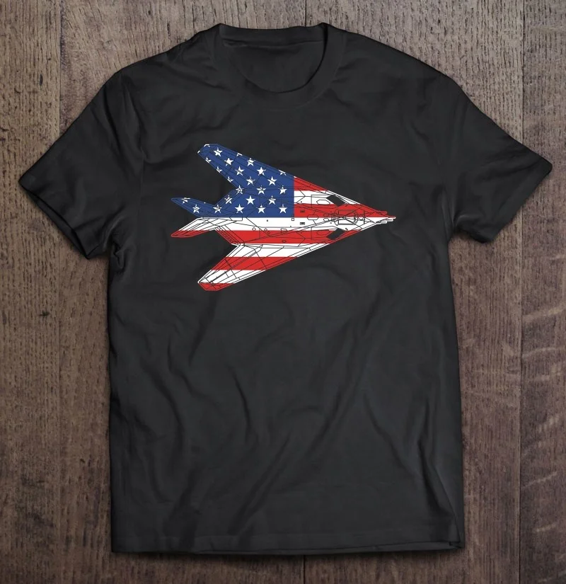 

F 117 Stealth Nighthawk Aircraft American Flag Men T-Shirts T Shirt Simple Shirt Sport Shirt Male Shirts For Men Sport Women