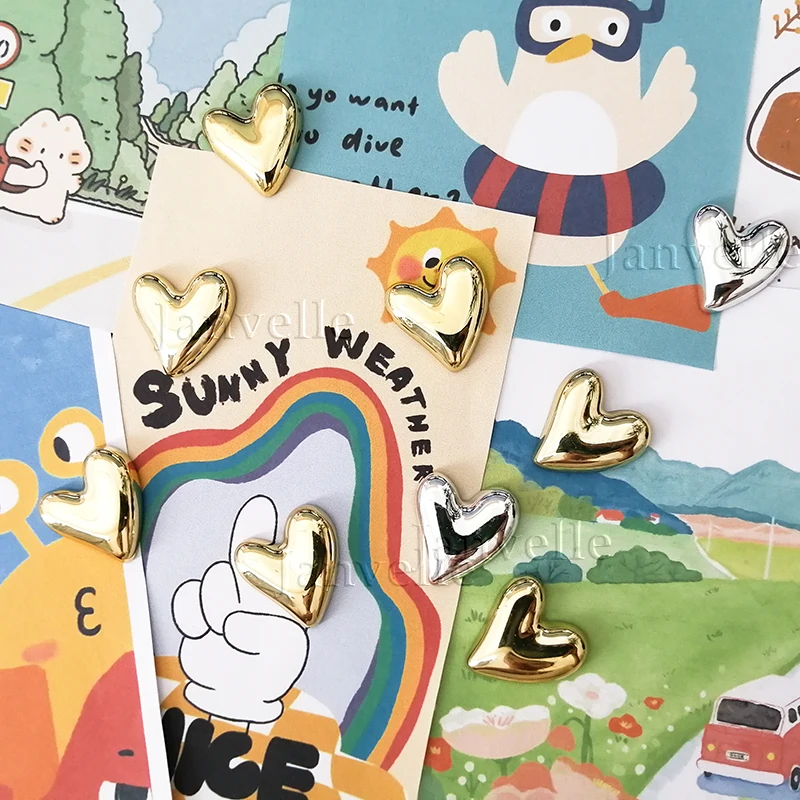 Магниты для холодильника с маленькими сердцами, милыми миниатюрными карикатурами, прекрасные красные и розовые наклейки из смолы для фото и сообщений.