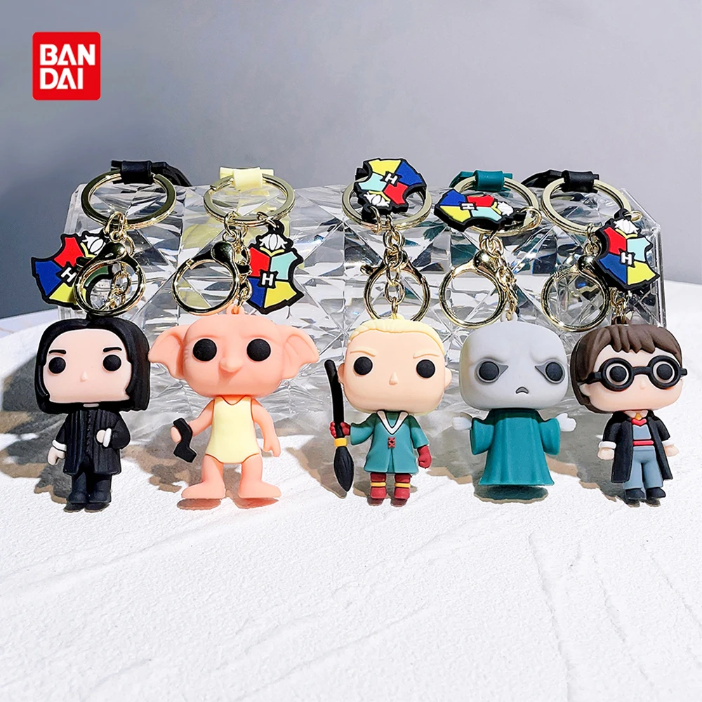 

Harry Potter Silicone Keychains Lord Voldemort Hermione Keyholder Cute Cartoon Keyrings for Phone Backpack Hanging Accessories