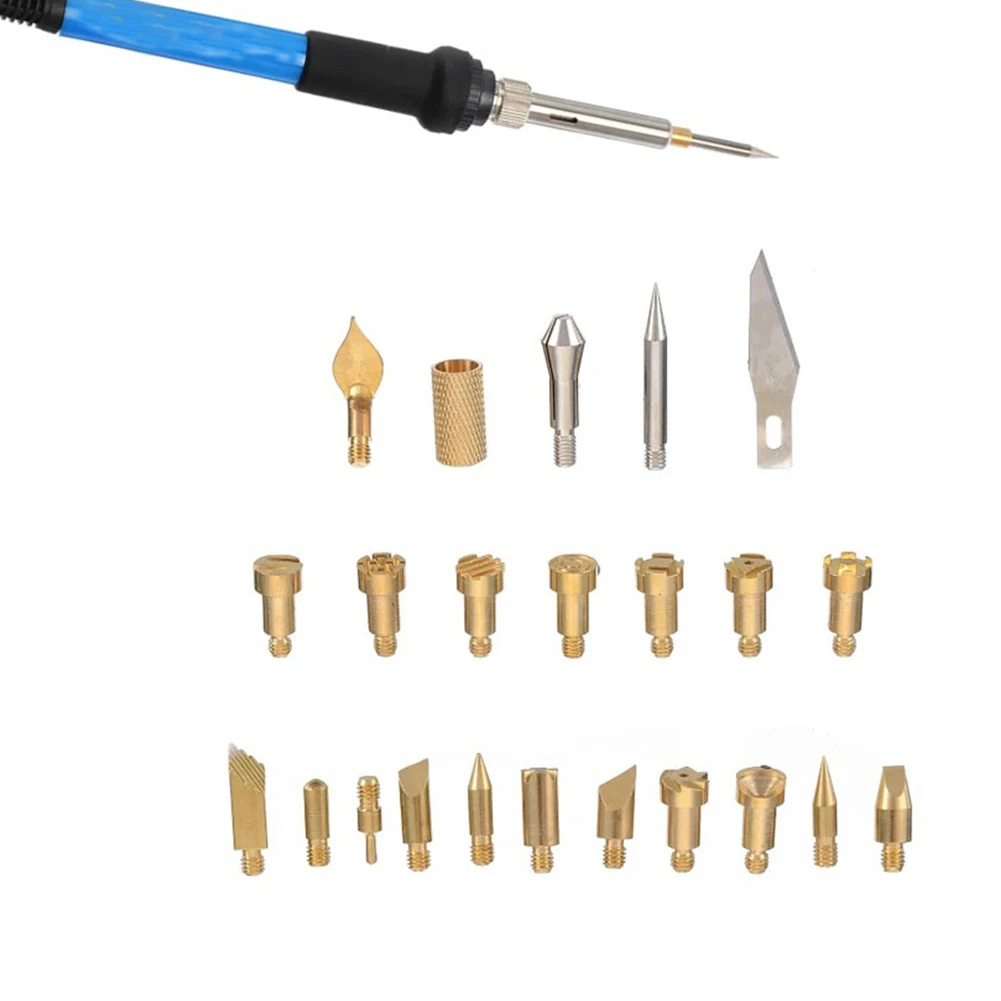 Набор ручек для выжигания по дереву с 23 насадками электрического паяльника