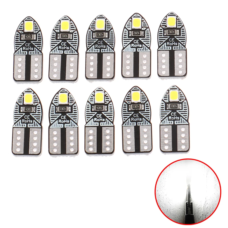 

10 шт. 2SMD 2835 W5W T10 сверхъярсветодиодный автомобильные лампы Canbus габаритные огни 194 автомобильный внутренний свет лампа для чтения 12 В