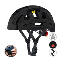 mens riding helmet portable folding cycling mountain bike helmet road city helmet folding bicycle lightweight with taillight