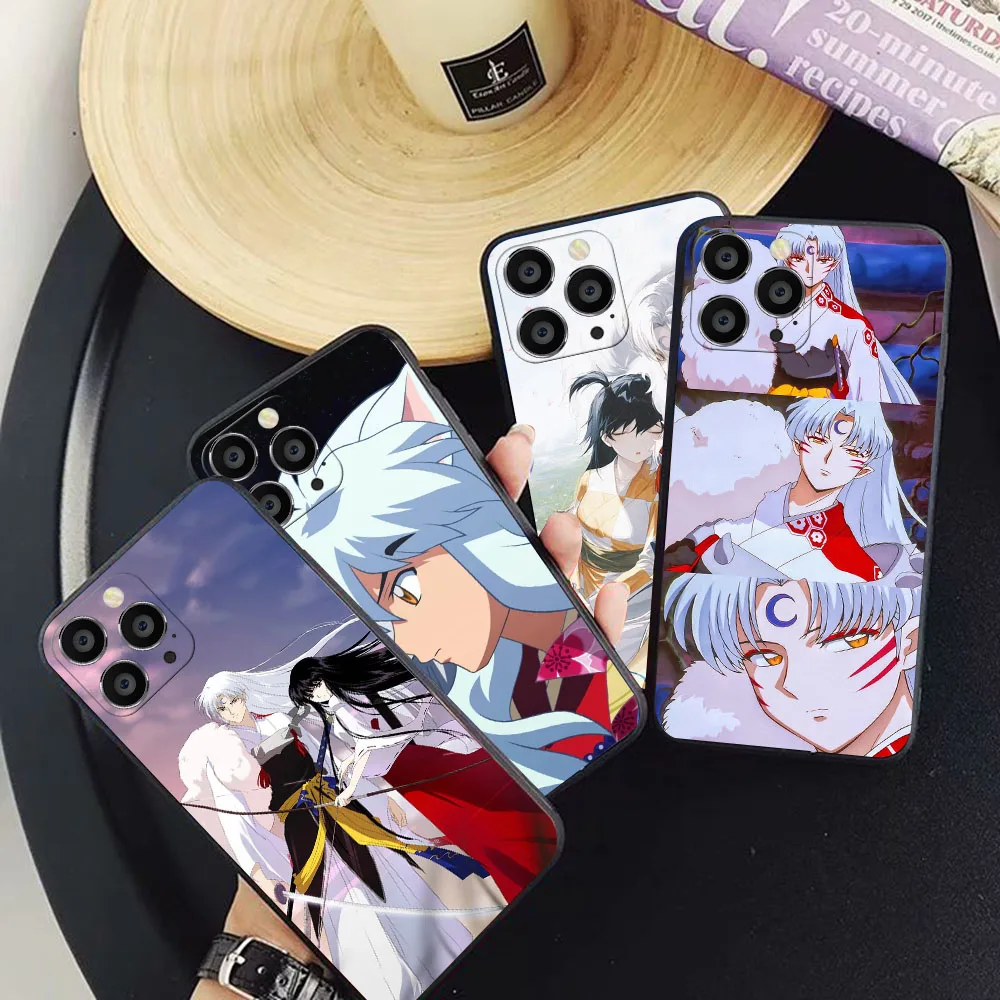 Матовый черный чехол для Samsung J6 J7 J8 S7 Edge S8 S9 S21 S24 S25 A23 Prime Plus KD-67 Inuyasha Seshomaru
