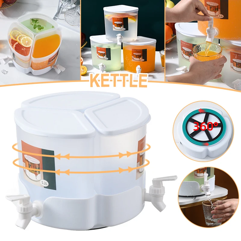 

5.2L Ice Cold Tea Beverage Dispenser with Leak Proof Spigot Party Kitchen Party Kitchen Ice Cold Tea Beverage Dispenser 5.2L PRE