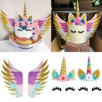 rainbow unicorn birthday cake topper girl 1st birthday party decorations kids baby shower wedding favors unicorn theme party