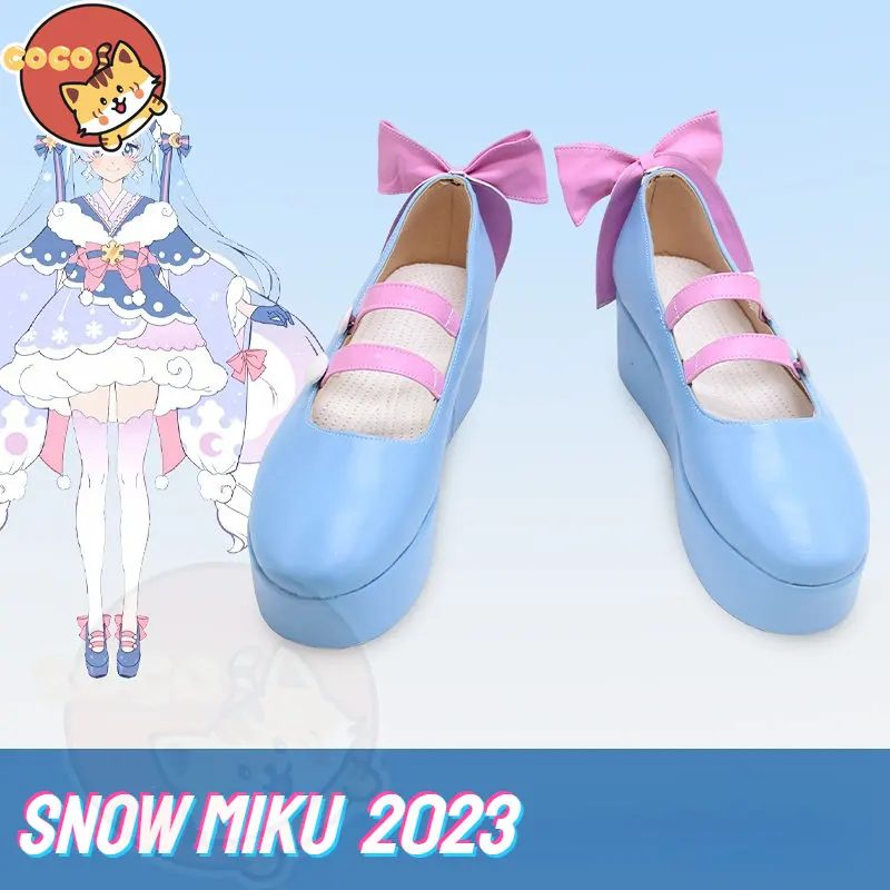 

Обувь для косплея CoCos VOCALOID Snow Miku 2023, обувь для косплея VOCALOID Cos Miku Cosplay 2023 Snow Miku Cosplay унисекс, обувь для ролевых игр