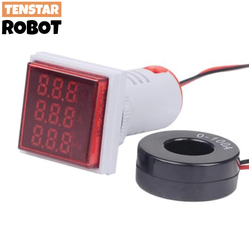 Цифровой вольтметр-Амперметр 3 в 1, 22 мм, 60-500 В, 0-а Гц, измеритель частоты переменного тока, индикатор, новинка, цифровое напряжение, технические характеристики