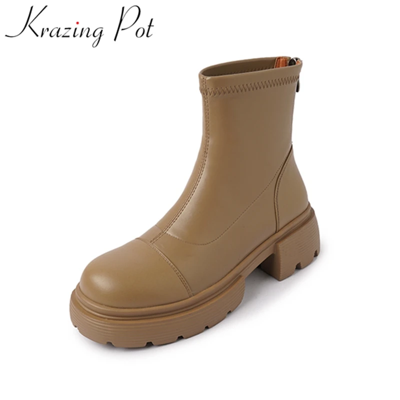 

Ботильоны из бычьей кожи на высоком каблуке, на молнии сзади