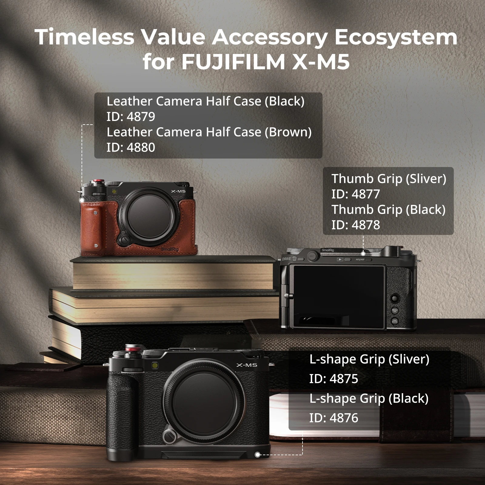 Ручка для большого пальца SmallRig FUJIFILM X-M5 серебристый/черный цвет