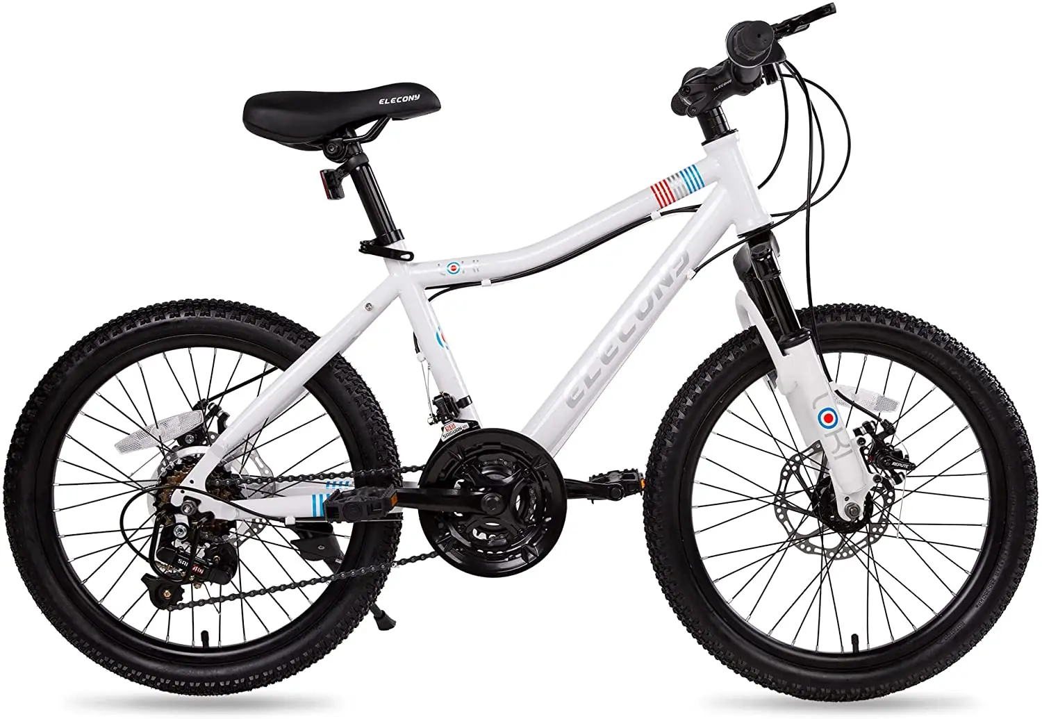 20" Mountain Bike for Boys/Girls 21 Speed Bicycle Dual Suspension Safer Brake System for Kids Lightweight Steel Construction