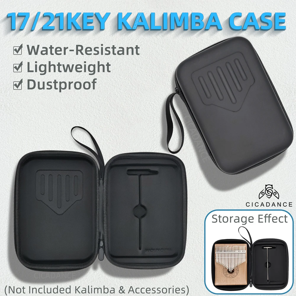 

17/21 Key Kalimba Case Thumb Piano Bag Calimba Mbira Storage Box Waterproof Portable Multifunction Keyboard Piano Accessories